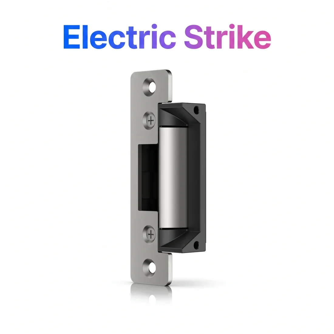 Electric strike equipment illustration